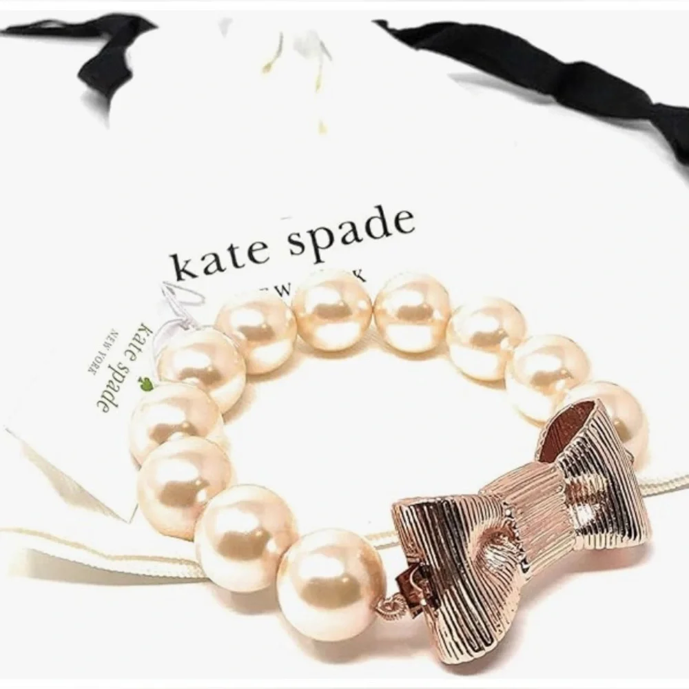 Kate Spade ♠️ All Wrapped Up In Pearls Large Bracelet - Picture 5 of 15